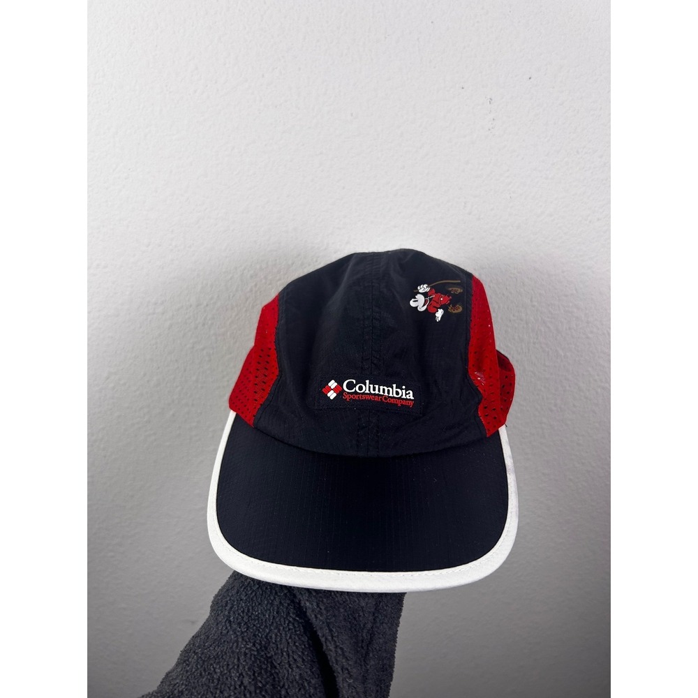 Columbia Disney Mickey Mouse Collection Hiking Hat Mesh Ripstop Black Red OS